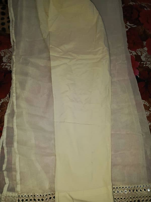 white chiffon long frock 5