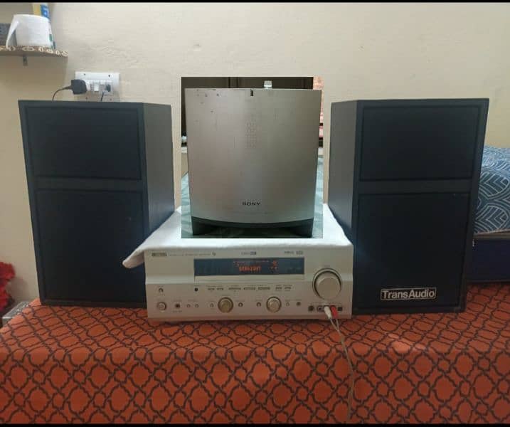 amplifier, Speakers and active subwoofer 0