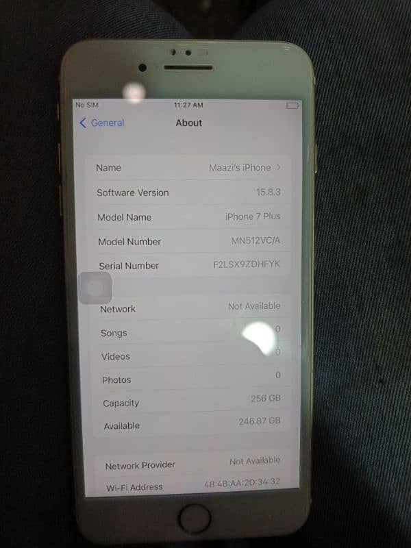 I Phone 7 Plus 256GB PTA Approved 0