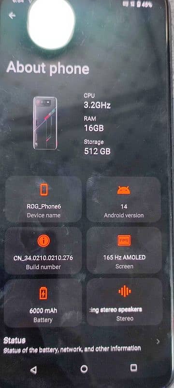 Asus ROG 6 15/512 Snapdragon 6