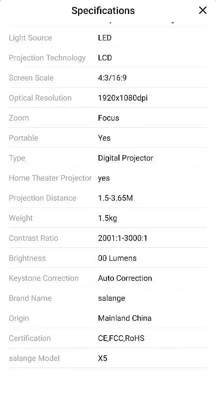 HD Projector |  X5 projector Android 4k multimedia | LED Projector 3