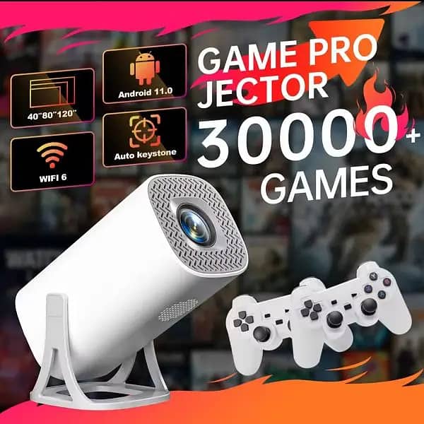 S40MAX Android 11 Gaming Projector 64GB TFCardWirelessGamingControlle 0