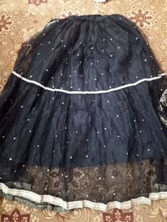 black lehnga with kurti and dupata