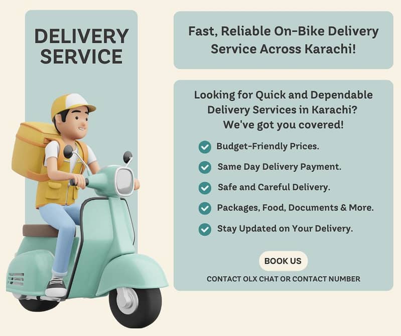 Fast, Reliable On-Bike Delivery Service Across Karachi! 0