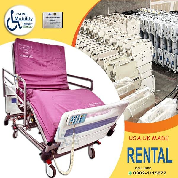 Electric bed ON RENT /Patient bed RENT/ICU bed /Hospital bed FOR RENT 0