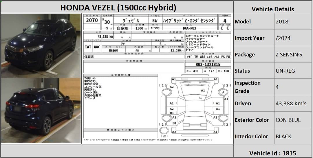 Honda Vezel 2018 Z-Sensing 0