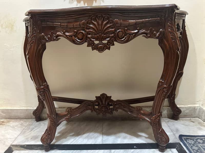 Sheeshum Wood Console With Mirror 5