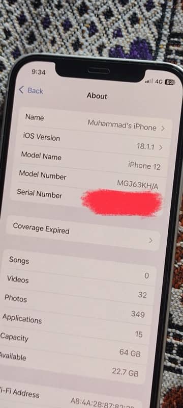 iPhone 12 PTA approved 64gb 10/10 85% battery health 3