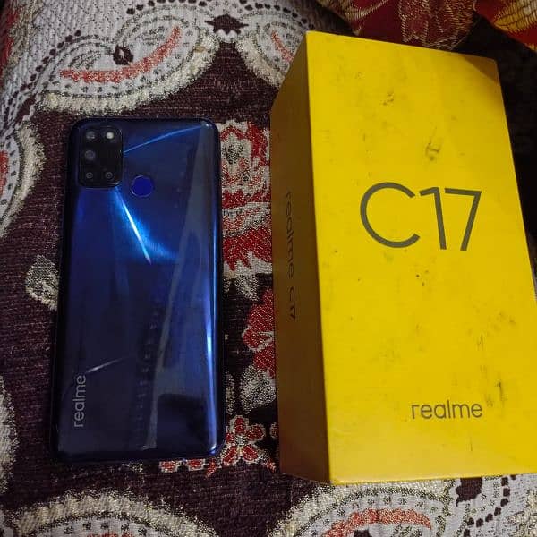 realme c17 6gb 128gb box Sath ha 9