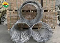 Security fences in Pakistan, Hesco bags , Crimped & chain link, Razor