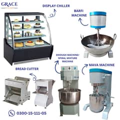 Bakery Cake Display Counter Chiller Bread Slicer Mava Barfi Machine