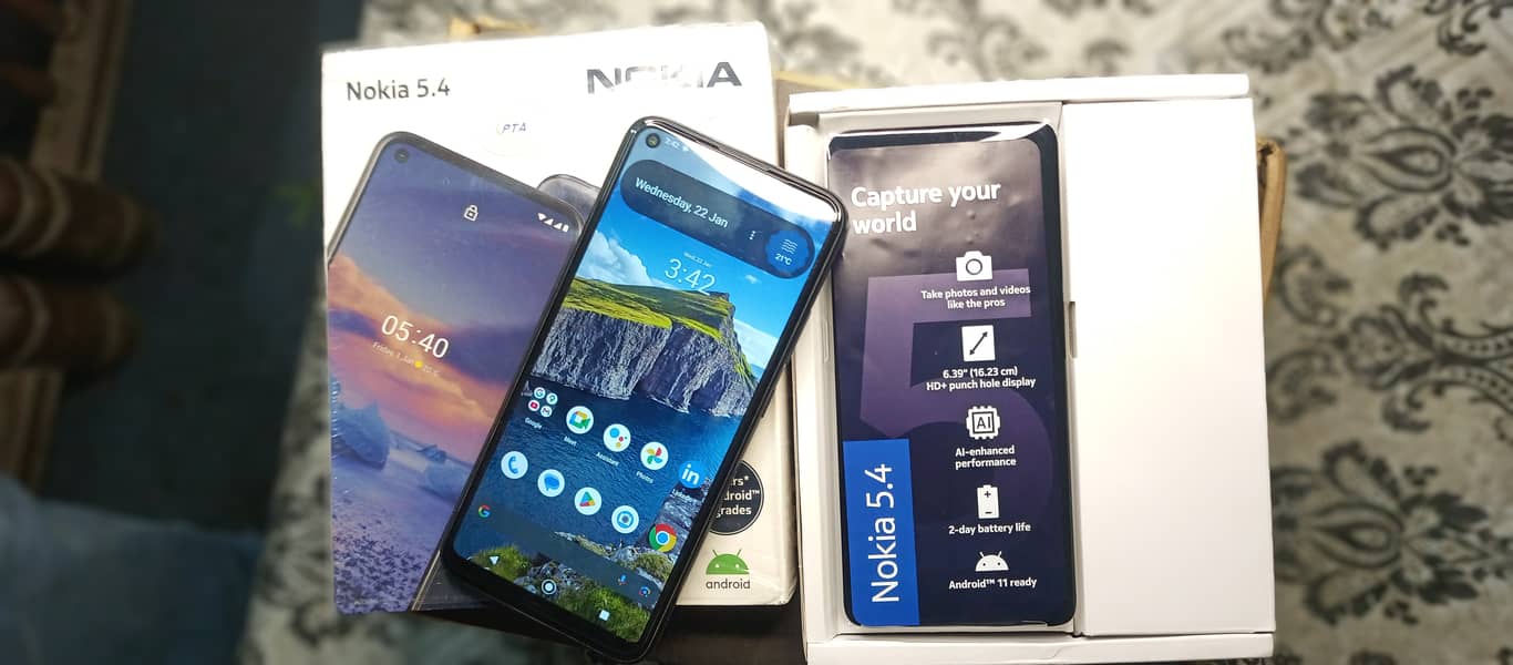 Sale offer|PTA approved|dual sim|4|128|Nokia 5.4|iphone|26k 3