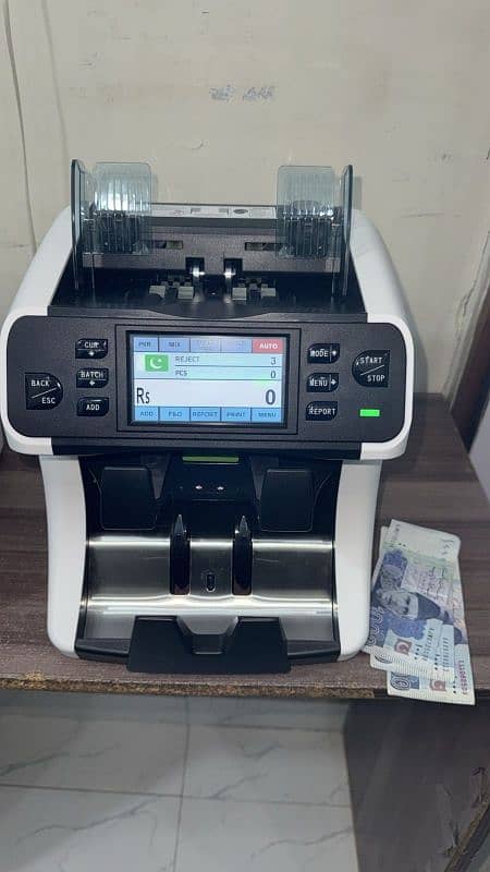 packet-note cash counting machine, with fake note detection No. 1 Bran 1