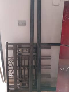 single iron bed