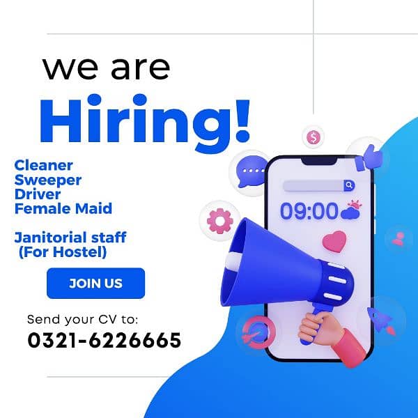 Cleaner | Sweeper | Driver | Female Maid | Hostel Staff 0