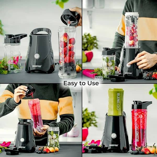 Geepas Personal Blender | Stainless Steel Blade | GSB44075 4