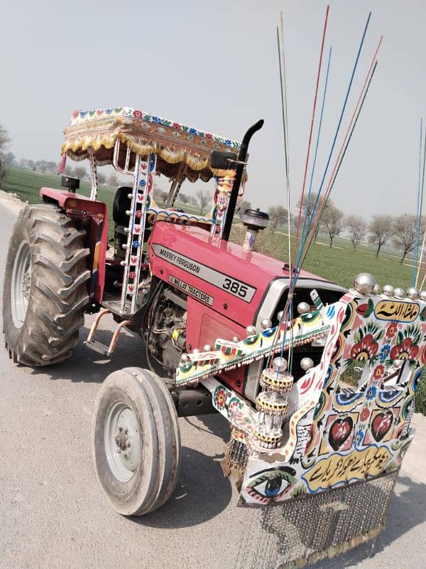 Massey 385 tractor model 23 Bata 24 bilkul fresh | ٹریکٹر برائے فروخت 0