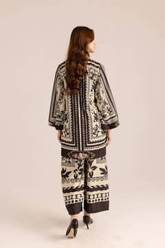 Stylish Printed Shirt And Trouser Set -2 Pcs Women's Stitched Outfits