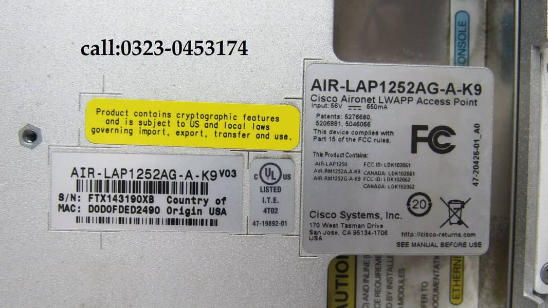 Cisco Aironet 1250 AIR-LAP1252AG-N-K9 Wireless Access Point - Router 1