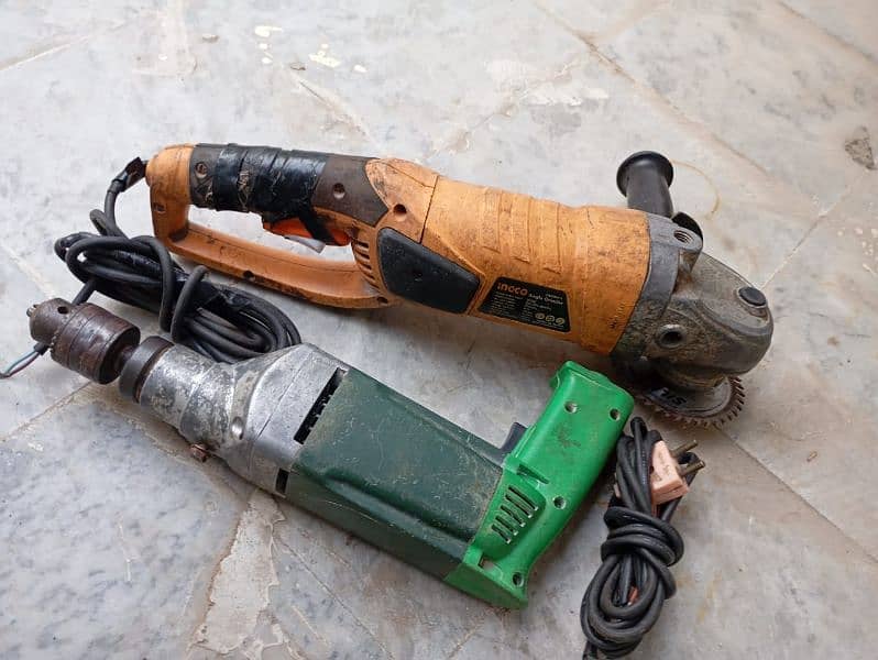 Drill machine+Angle grinder for sale 0