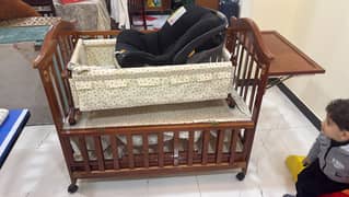 Brand new baby cot, never used with swing and cover