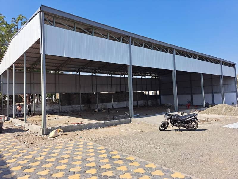 Dairy farm parking sheds big steel structure tensile sheds 4