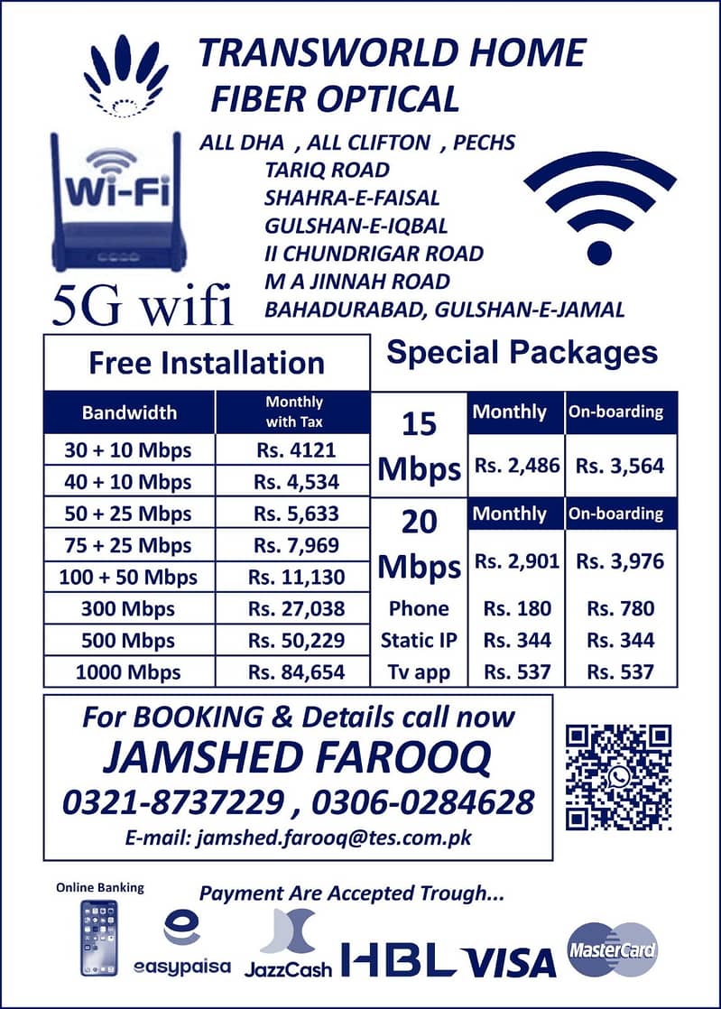 *TRANSWORLD OPTIC FIBER*          *INTERNET CONNECTION*   *FREE  INSTA 0