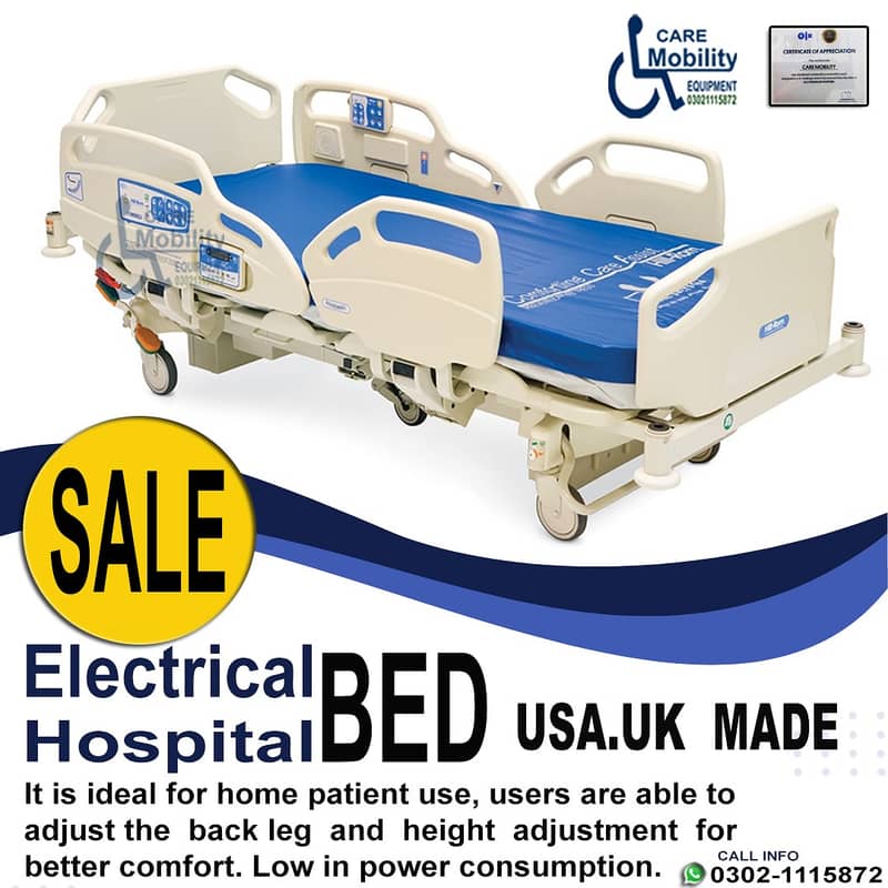 ICU bed Hospital bed In Faisalabad Medical Bed/ Surgical Electric Bed 4