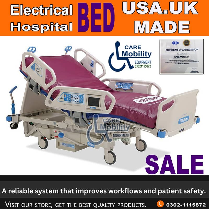 ICU bed Hospital bed In Faisalabad Medical Bed/ Surgical Electric Bed 14