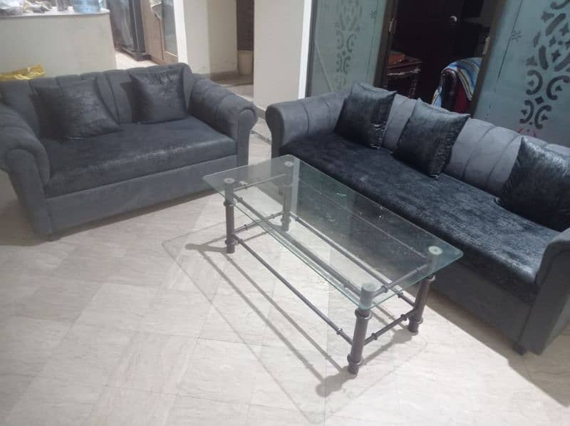 5 seater sofa set + one center table for sale 6