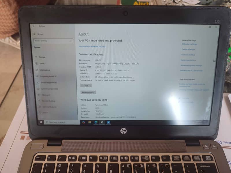 urgent sell Hp Elitebook 820 G1 core i5 4th generation 0