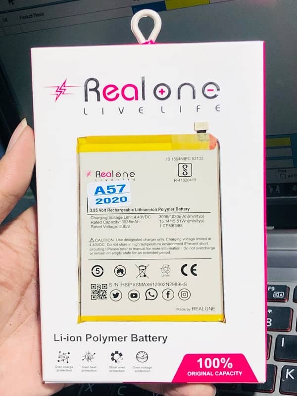 (REAL ONE) Brand Original Battries With (1 Month Warranty) Available 0