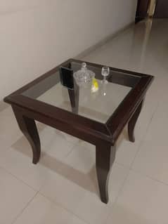 brown wooden corner table