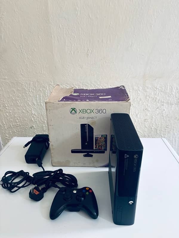 XBOX E SLIM (JTAG JAILBREAK) BOX ALL ASSESORIES GAME INSTALLED NEW 2