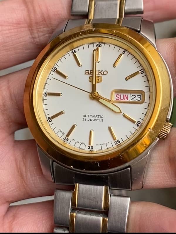 Seiko 5 7s26 two tone japan 0