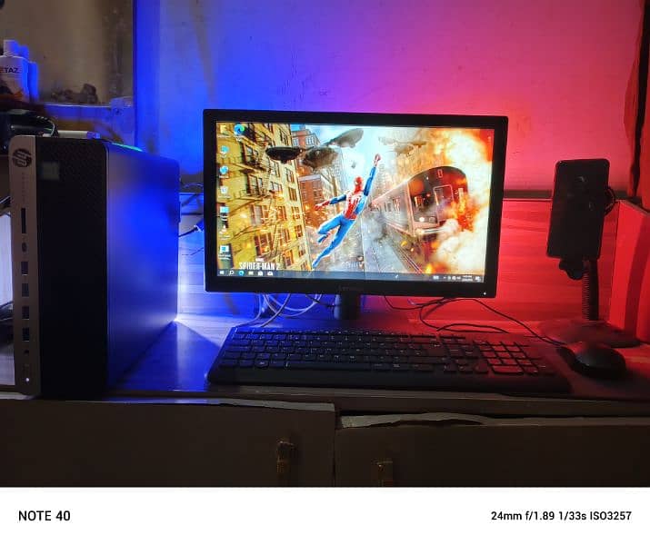 HP PRODESK 600 SFF WITH LED KEYBOARD MOUSE 1