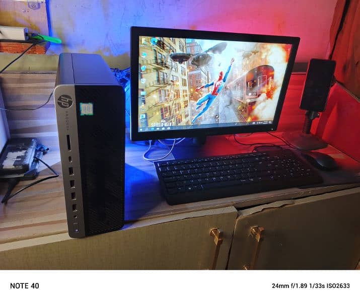 HP PRODESK 600 SFF WITH LED KEYBOARD MOUSE 9