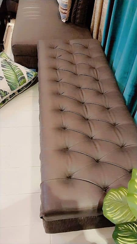 L Shape Home Use Leather Sofa 4