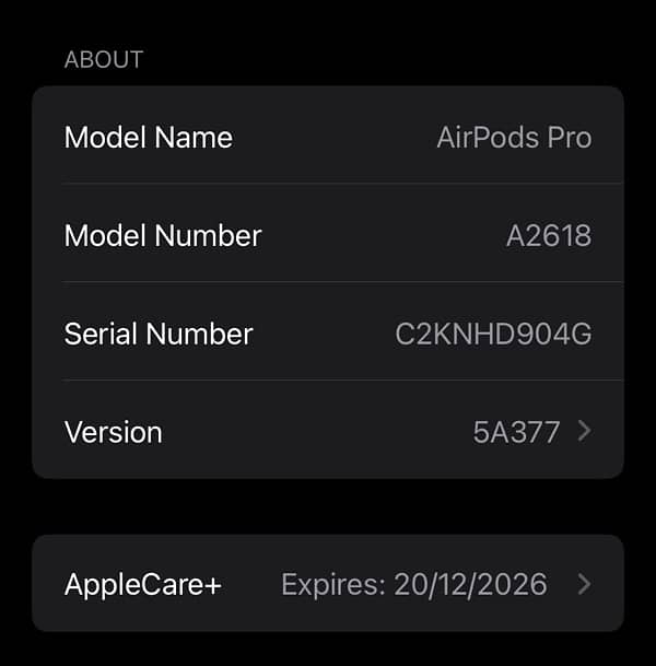 Apple Airpods pro 2 ( Apple + Care warranty ) 0