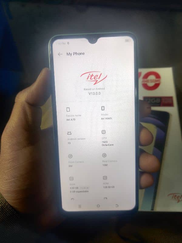 itel a70 4+8+128gb sath box ha chgar nhi ha 1