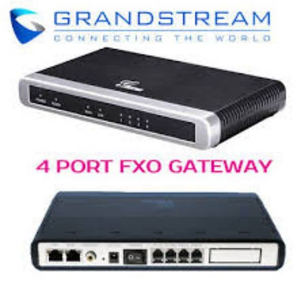 fxo 4 port gateway Dinstar Grandstream VOIP PBX  installation  fxs 0