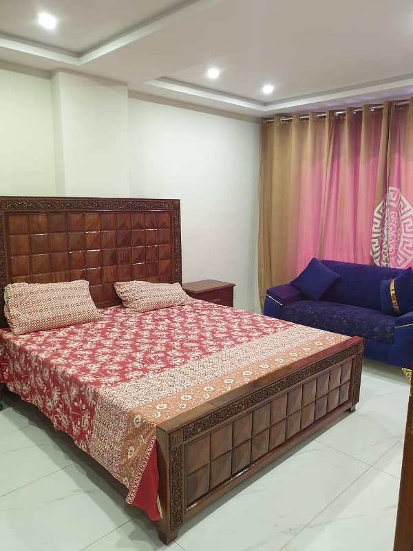 1 Bed Fully Furnished Flat Available for rent in the heart of Bahria Town Lahore 0