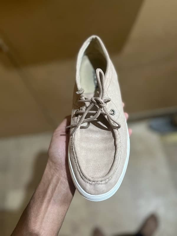 Suede leather boat shoes 1