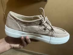 Suede leather boat shoes