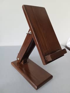 Customized Adjustable Wooden Mobile Stand – Stylish & Functional