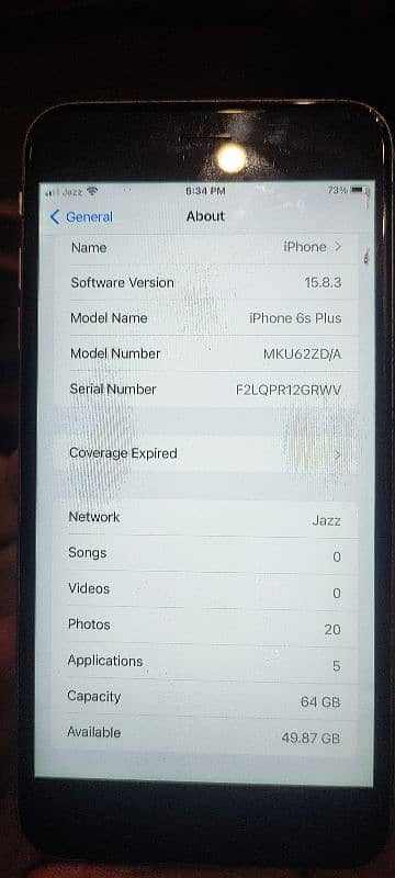 IPHONE 6S PLUS / 64 GB STORAGE / 18999 6