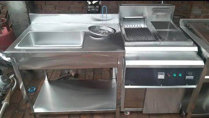 Deep fryer (16) litre Hot Plate/fryer /Display Counter SS Best quality 15