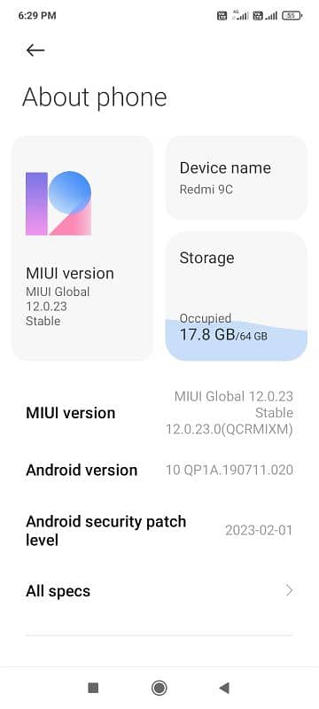 Redmi 9C 3GB RAM 64 8