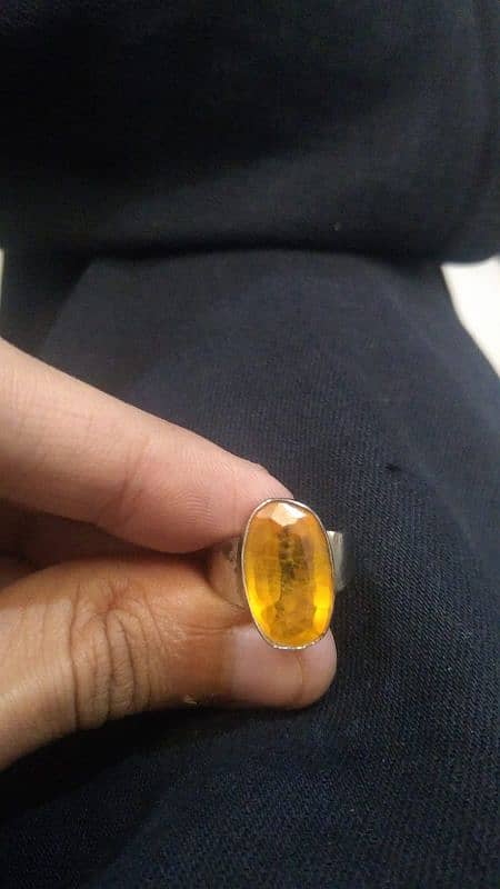 Natural Pukhraj Ring Stone – Premium Yellow Sapphire" 1