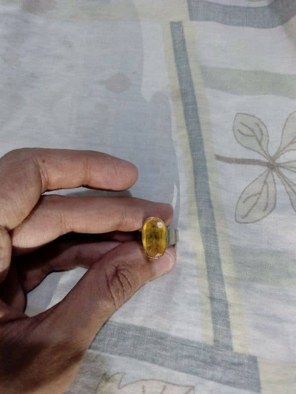 Natural Pukhraj Ring Stone – Premium Yellow Sapphire" 6